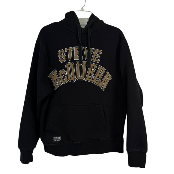 Zara Steve McQueen Hooded Sweatshirt Unisex Size Large Black w/Gold Lettering - Picture 1 of 8